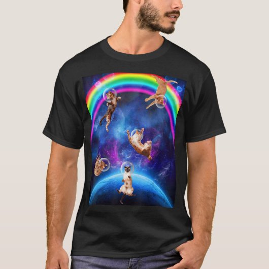 T-shirt Chats dans l'espace Kitten Outerspace Galaxy Chat (Devant)