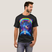 T-shirt Chats dans l'espace Kitten Outerspace Galaxy Chat (Devant entier)