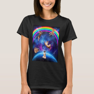 T-shirt Chats dans l'espace Kitten Outerspace Galaxy Chat