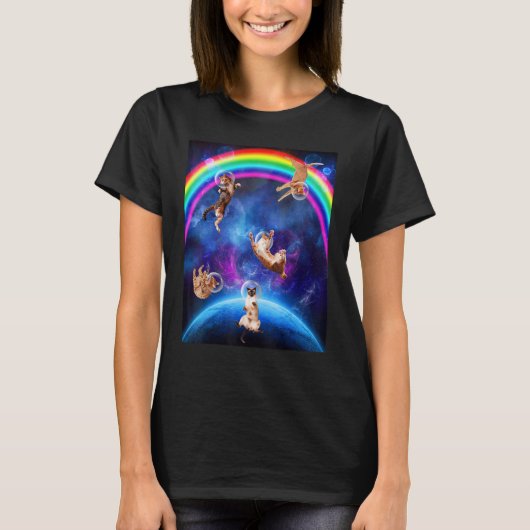 T-shirt Chats dans l'espace Kitten Outerspace Galaxy Chat (Devant)