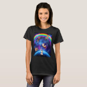 T-shirt Chats dans l'espace Kitten Outerspace Galaxy Chat (Devant entier)
