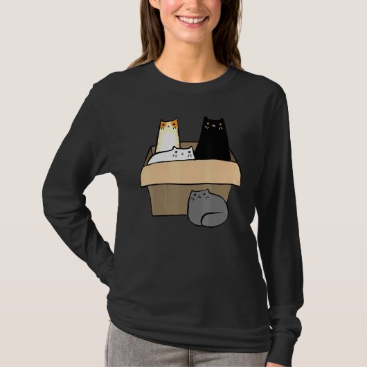 T-shirt Chats Dans Une Boîte (Devant)