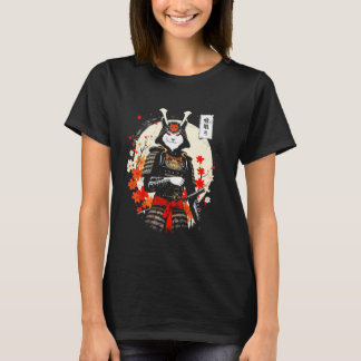 T-Shirt Chats d'Art Japonais Guerrier Japonais Cha