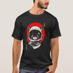 T-shirt Chats d'art japonais Kawaii Japon Chat Astronaute 