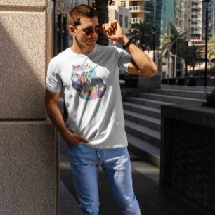 T-shirt Chats De Cartographie En Scooters