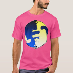 T-shirt Chats de chat mignons Ying Yang, Yin Yang