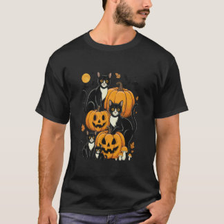 T-shirt Chats de citrouille d'Halloween adorables - Chats 
