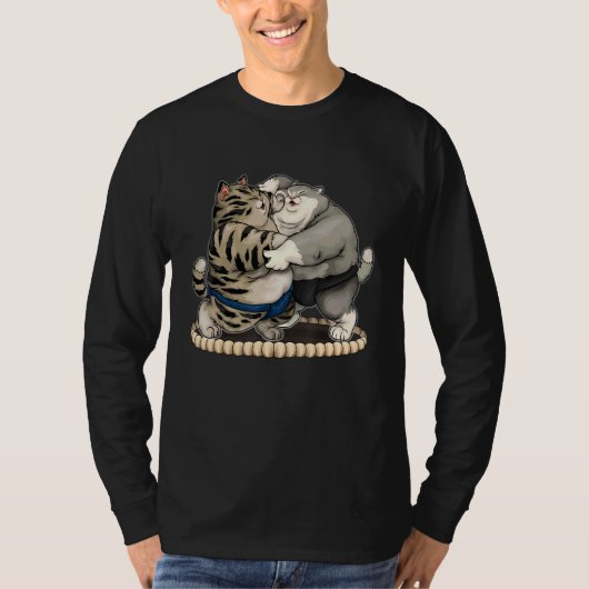 T-shirt Chats de combat de Sumo de graisses (Devant)