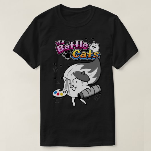 T-shirt Chats de combat pour chats peintres (Design devant)