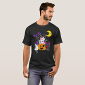 T-shirt Chats de Halloween mignons Sorcière Jackolantern C (Devant entier)