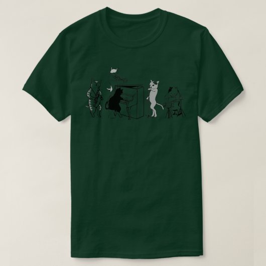 T-shirt Chats de jazz cool (Design devant)