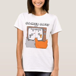 T-shirt "CHATS DE JEUX VIDÉO RÉTRO" Chats de dessin animé