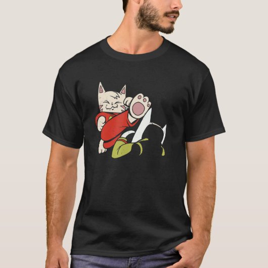 T-shirt Chats de karaté mignons (Devant)