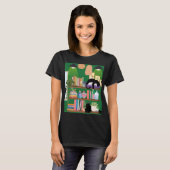 T-shirt Chats de librairie (Devant entier)