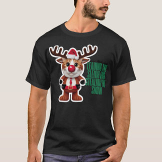 T-shirt Chats de Noël gais avec des cadeaux - Festive Vaca