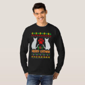 T-shirt Chats de Noël laids (Devant entier)