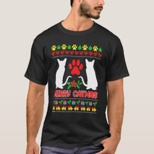 T-shirt Chats de Noël laids