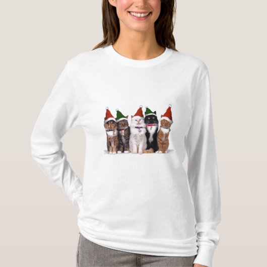T-shirt Chats de Père Noël (Devant)
