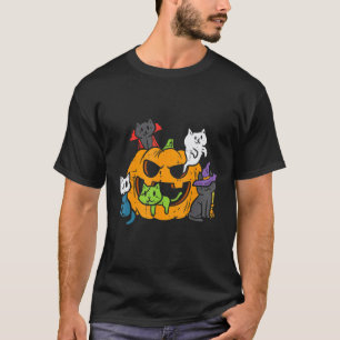 T-shirt Chats de sorcière de fantôme de vampire dans la ci