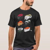 T-shirt chats de sushi chat perse (Devant)