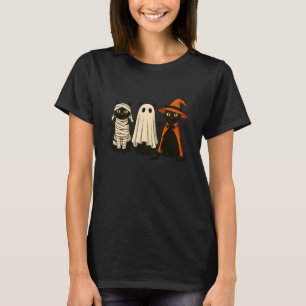T-shirt Chats d'Halloween mignons Chat momie, fantôme et s