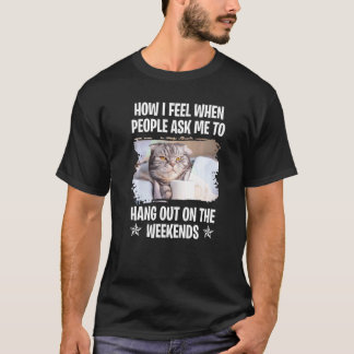 T-shirt Chats disant Paresseux disant Grincheux 15