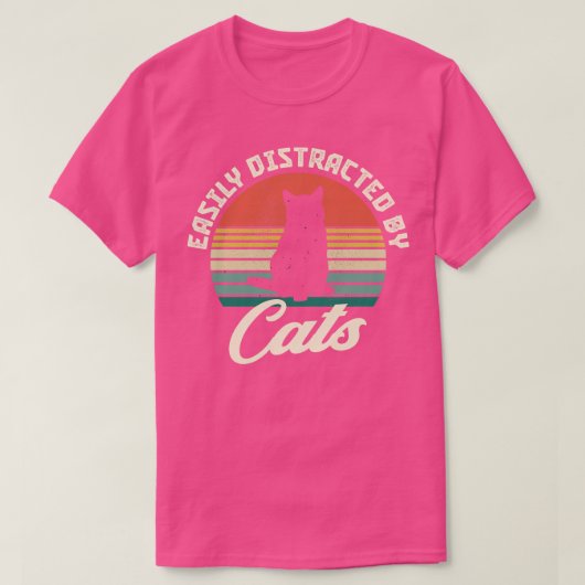 T-shirt Chats Distraction drôle Dire Retro Chat (Design devant)