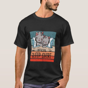 T-shirt Chats dormant chats câlins amateurs de chats Offic