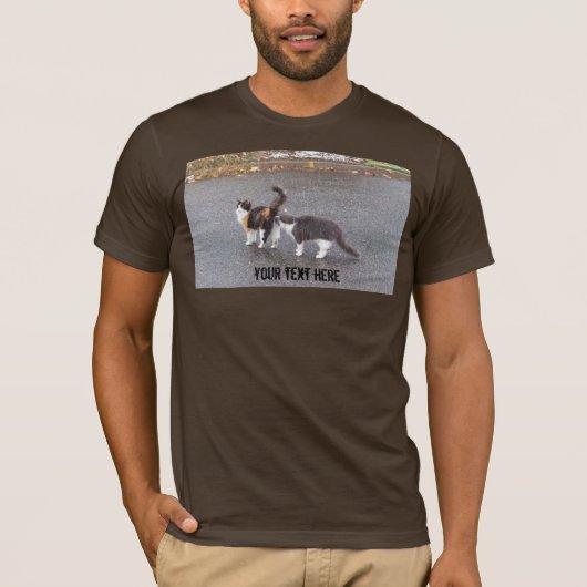 T-shirt Chats effrontés dans la route (Devant)