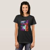 T-shirt Chats En Astral Spatial Astronaute Cosmique Galaxi (Devant entier)