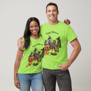 T-shirt Chats en costume Halloween feu de camp