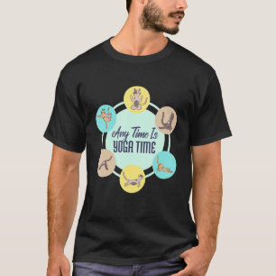 T-shirt Chats En Yoga Poses Chat Sportif À Tout Moment Est