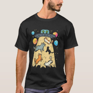 T-shirt Chats enlèvement extraterrestre UFO soucoupe volan