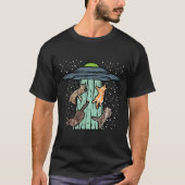 T-shirt Chats Enlevés Par Ufo Amusant Alien Space Lover Ho (Devant)