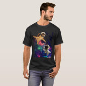 T-shirt Chats et astronautes pug (Devant entier)