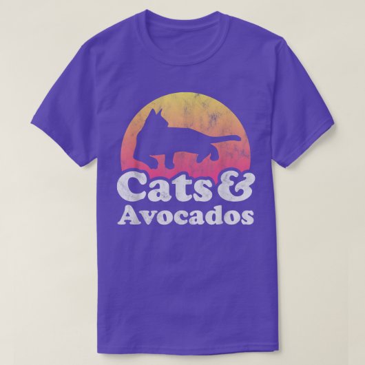 T-shirt Chats et Avocados Chat et Avocado hommes ou femmes (Design devant)