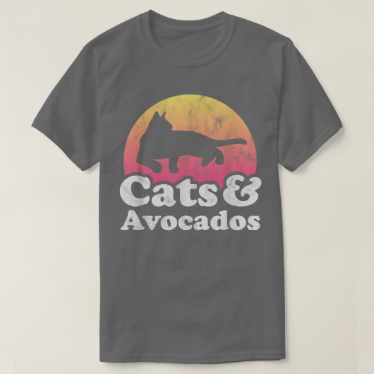 T-shirt Chats et Avocados Hommes ou Femmes Chat et Avocado (Design devant)