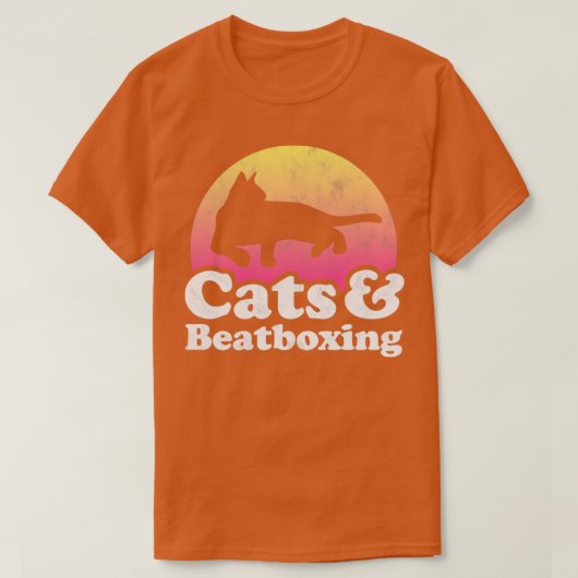 T-shirt Chats et Beatboxing Cadeau (Design devant)