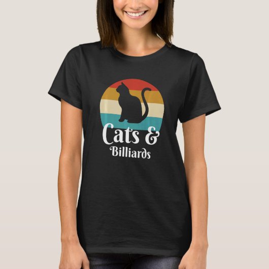 T-shirt Chats Et Billards (Devant)