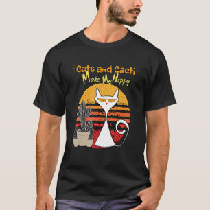 T-shirt Chats Et Cactus Me Rendent Heureux Chats Et Cactus