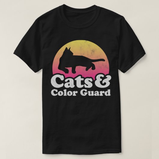 T-shirt Chats et cadeau Color Guard (Design devant)