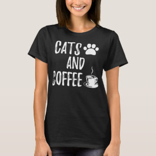 T-shirt Chats et Café drôle chaton mignon café moelleux th