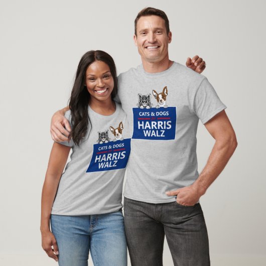 T-shirt Chats et chiens pour Harris Walz (Unisexe)