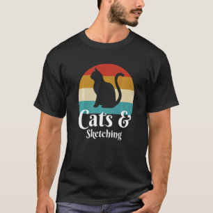 T-shirt Chats et comédie de croquis