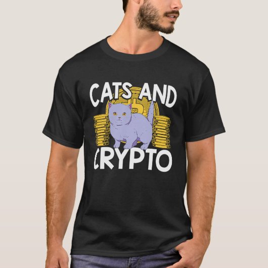 T-shirt Chats Et Crypto Monnaie Cryptographique Trader F (Devant)