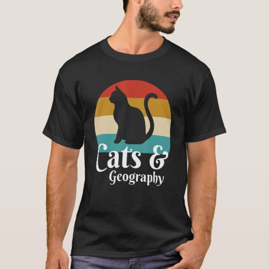T-shirt Chats Et Géographie (Devant)