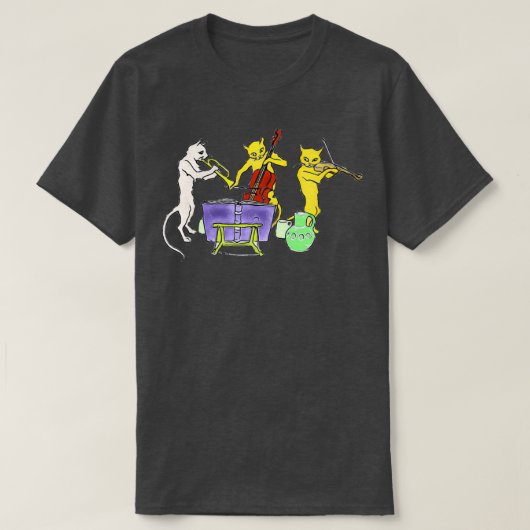 T-shirt Chats et instruments (Design devant)