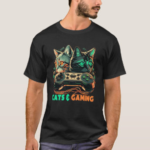 T-shirt Chats et jeux Chats minous Jeux vidéo