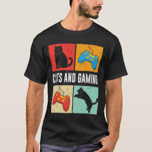 T-shirt Chats Et Jeux Pour Le Jeu Vidéo Amoureux des chats