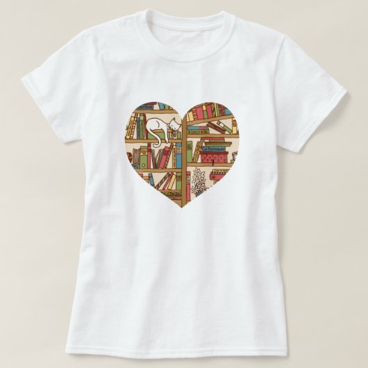 T-shirt Chats et Livres (Design devant)